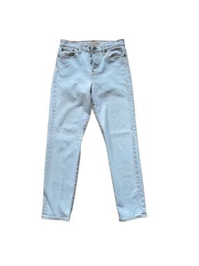 Levis Wedgie Premium blue/yellowish/white color button fly high rise waisted 26